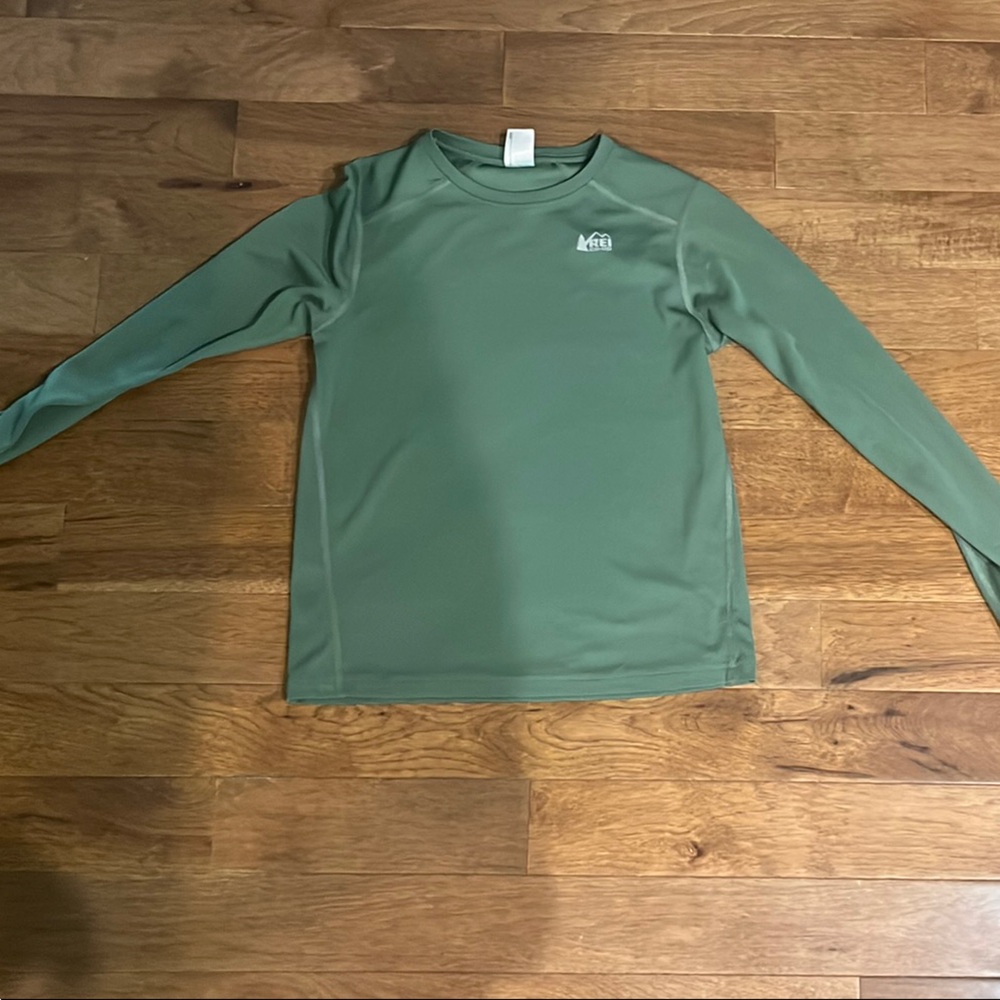 Boys REI Green Long Sleeve Shirt